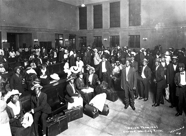 Union Terminal Colored Waiting Room, Jacksonville, Floride, 1921.