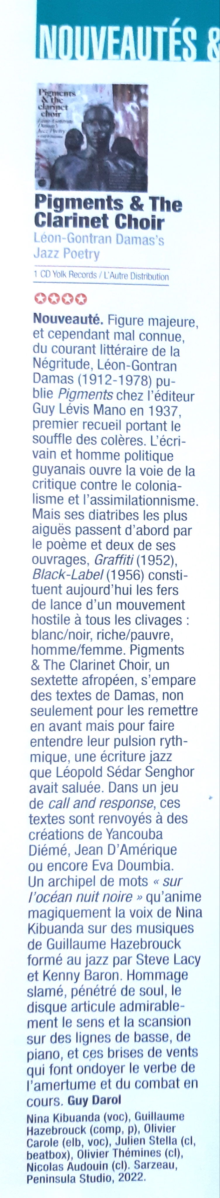 Léon-Gontran Damas's Jazz poetry ⭐️⭐️⭐️⭐️JAZZ MAGAZINE